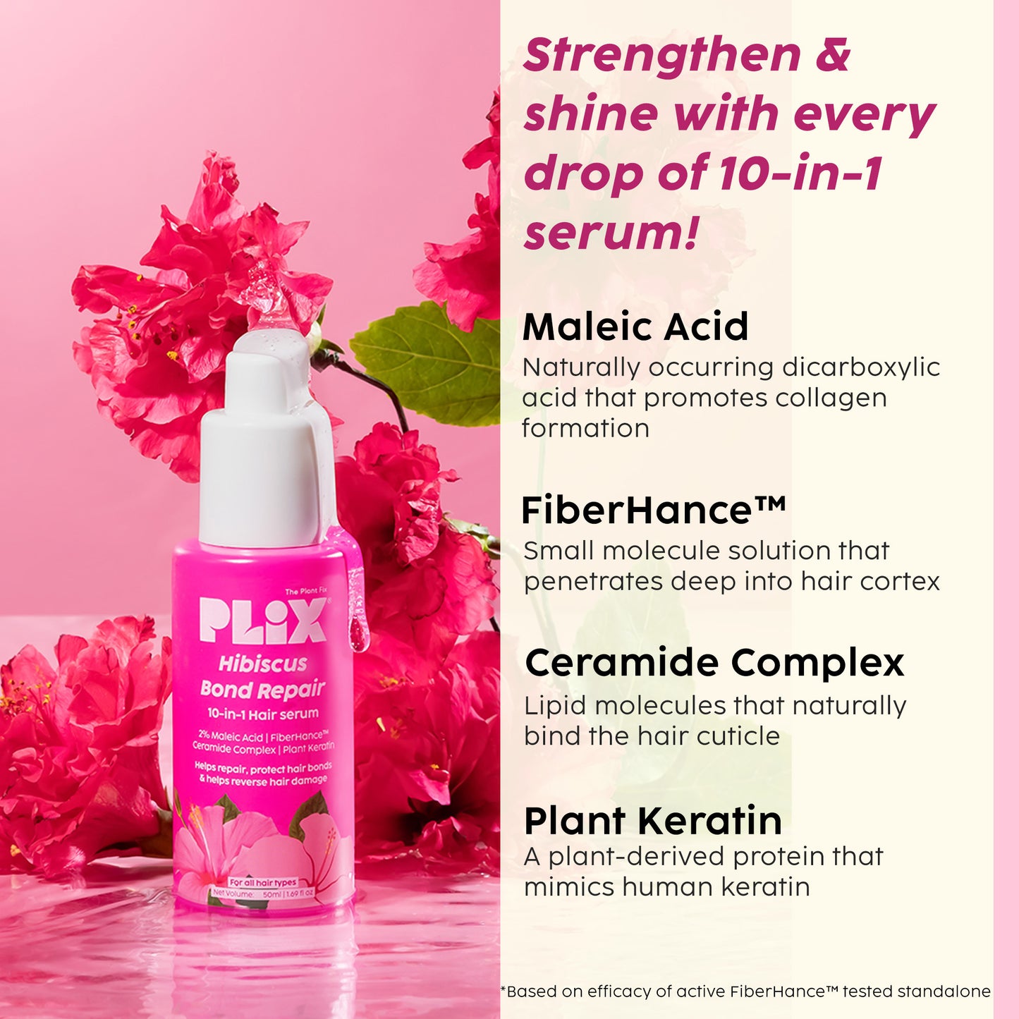Hibiscus 10-in-1 Bond Repair Serum | Reduces Breakage & Nourishes Strands