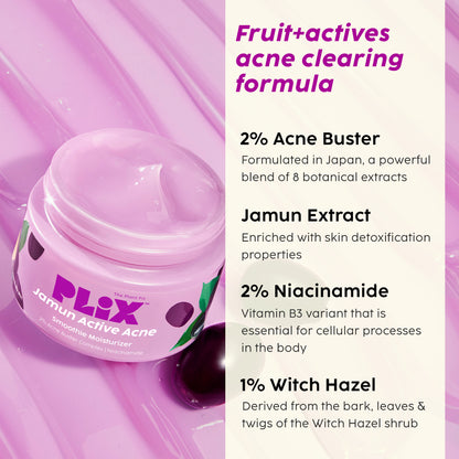 Jamun Active Acne Regime with Cleanser, Serum, Toner & Moisturizer