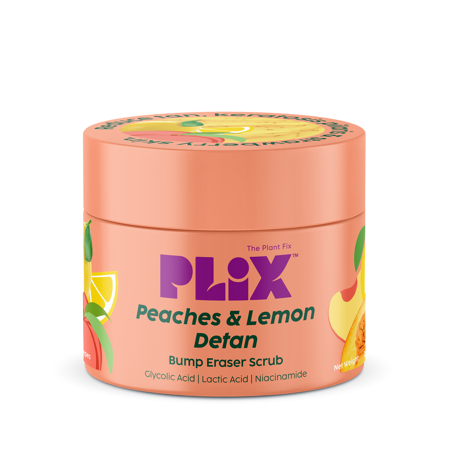 Peaches & Lemon Detan Bump Eraser Scrub for Tan Free & Brighter Skin