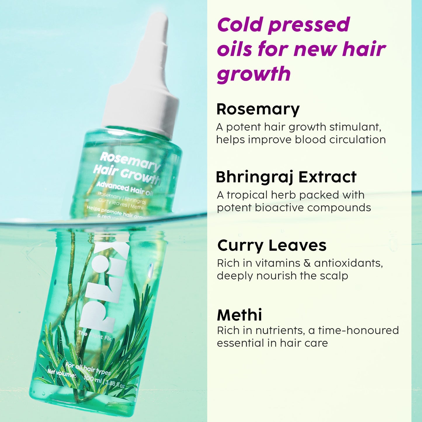 Rosemary Advanced Hair Oil for Stronger Hair Follicles & Healthy Hair Growth