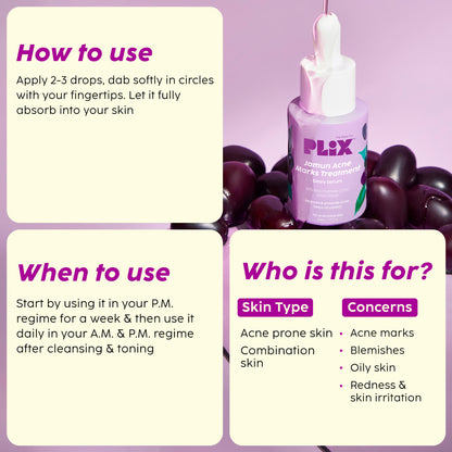 Jamun  Active Acne Moisturizer and Acne Marks Serum Combo