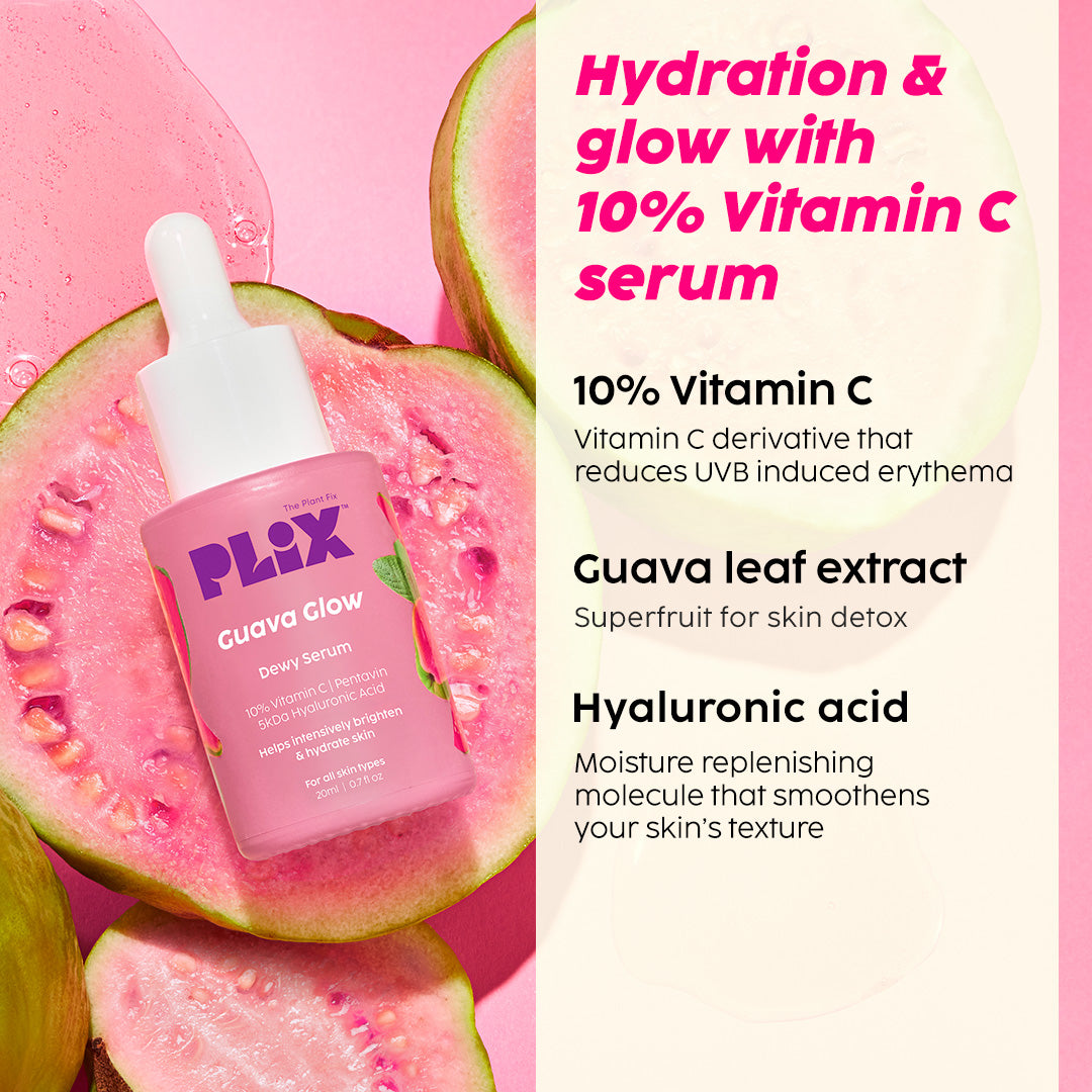 Guava Glow Regime with Cleanser, Toner, 10% Vitamin C & Moisturizer