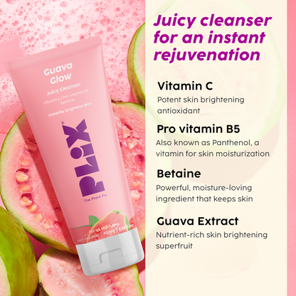 Guava Glow Regime with Cleanser, Toner, 10% Vitamin C & Moisturizer