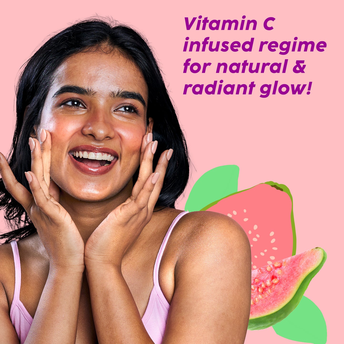 Guava Glow Regime with Cleanser, Toner, 10% Vitamin C & Moisturizer