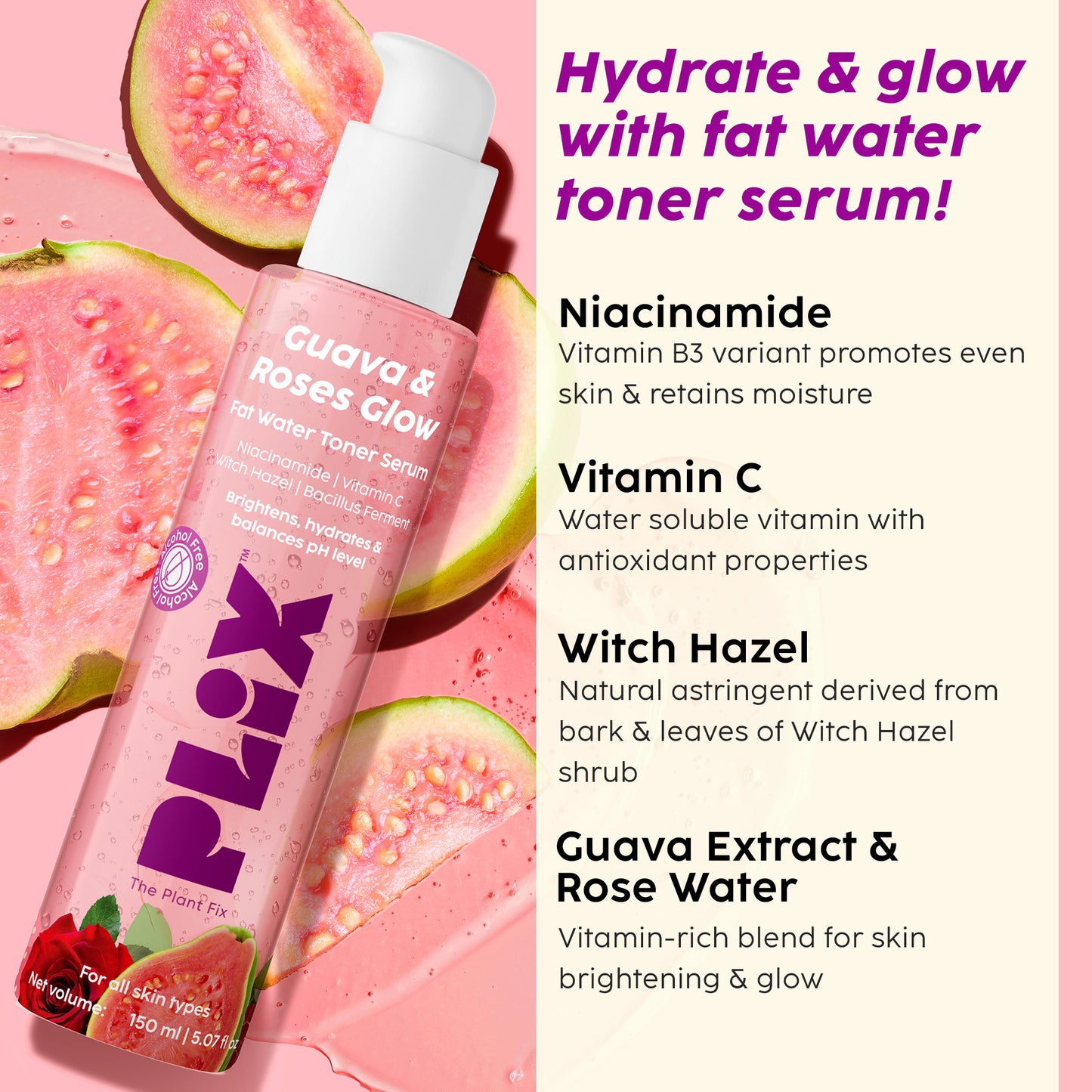 Guava Glow Regime with Cleanser, Toner, 10% Vitamin C & Moisturizer