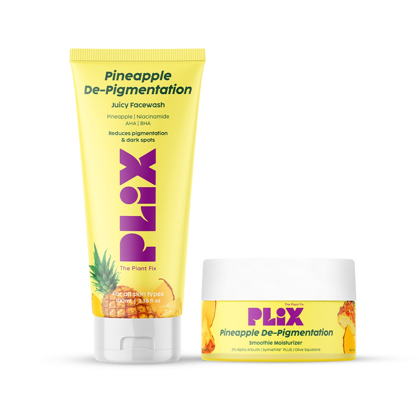 Pineapple De-Pigmentation Regime with Cleanser & Moisturizer For Dark Spots - Combo Pack