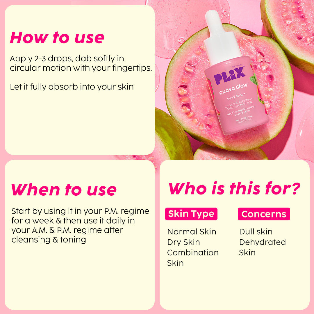 Guava 10% Vitamin C Face Serum For Brighter & Glowing Skin