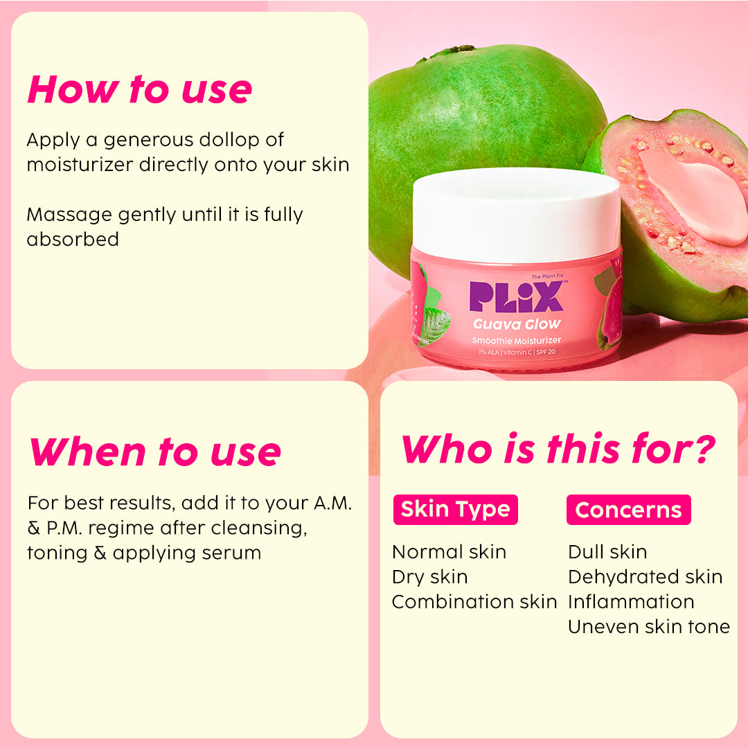 Guava Glow Regime with Smoothie Moisturizer & 10% Vitamin C Serum