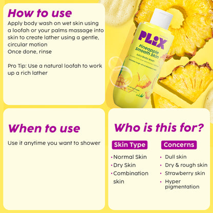 Pineapple 5% Lactic Acid Exfoliating Body Wash