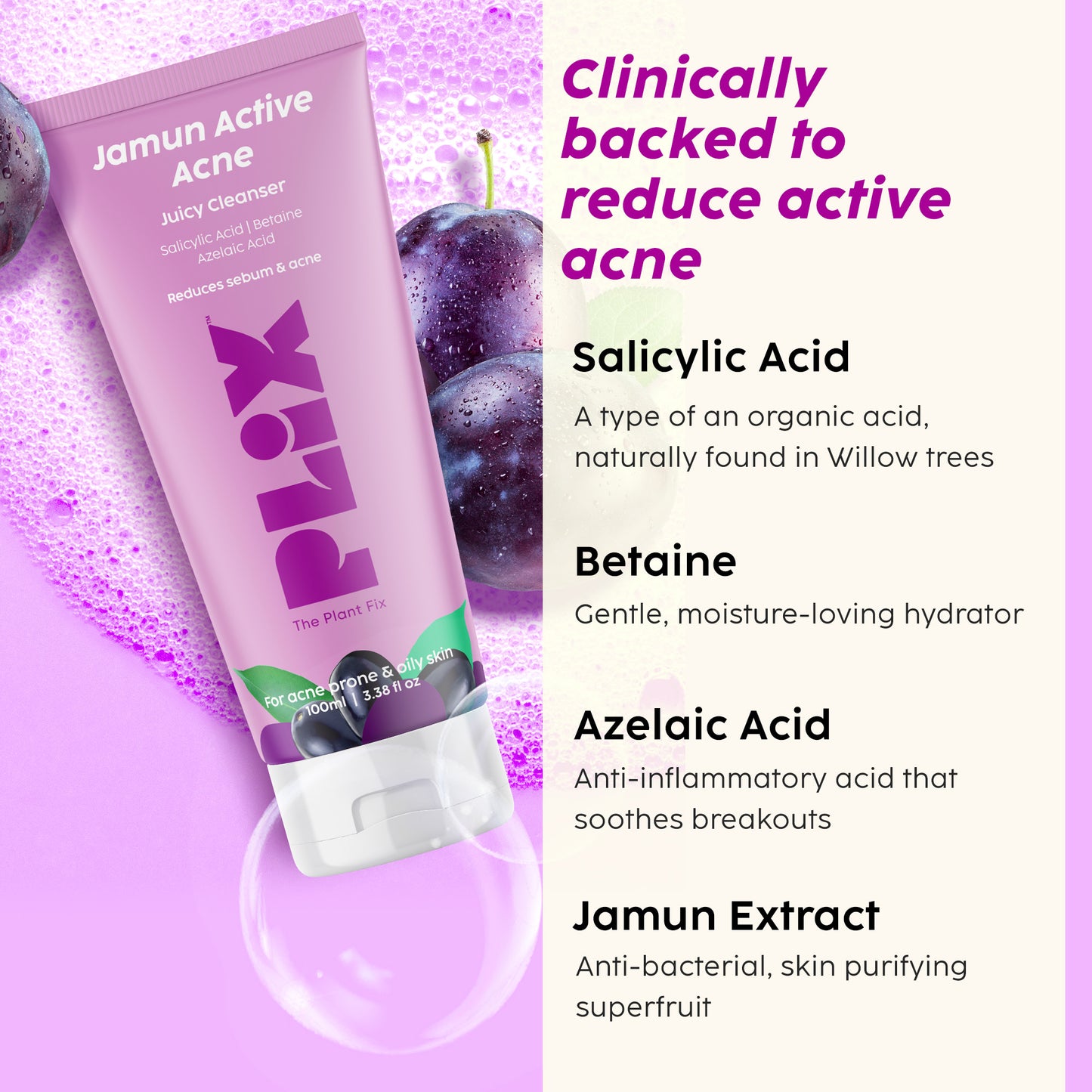 Jamun Acne Marks Regime with Cleanser & Serum - Combo