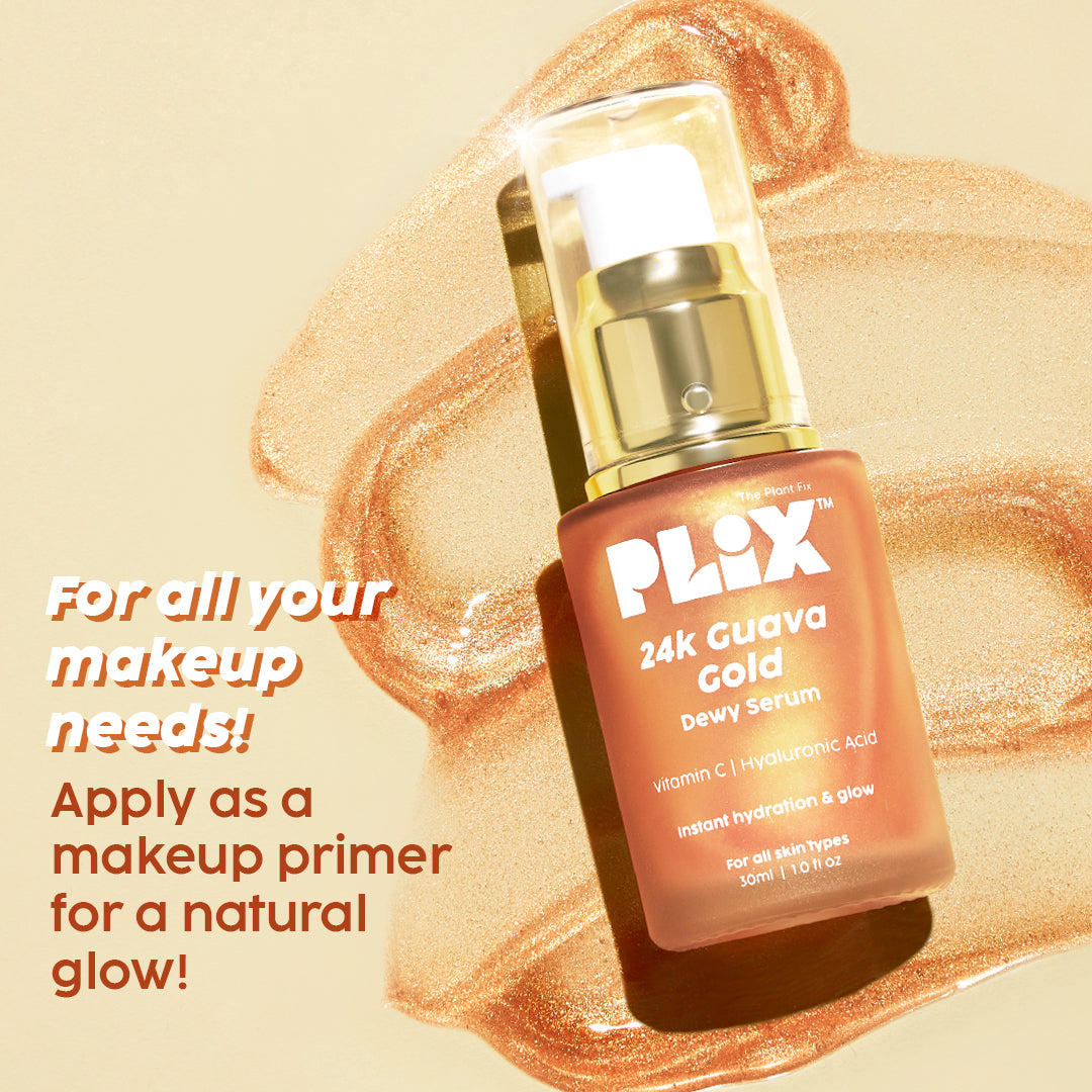 Guava 24k Gold Face Serum | Instant Glow | 2-in-1 Serum & Primer