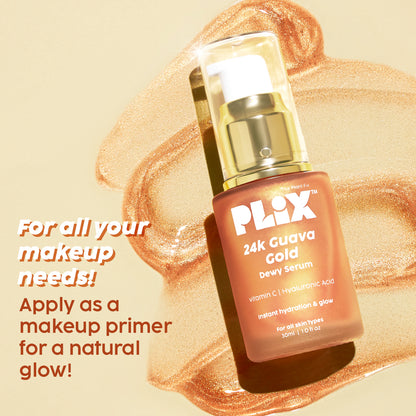 Guava 24k Gold Face Serum | Instant Glow | 2-in-1 Serum & Primer