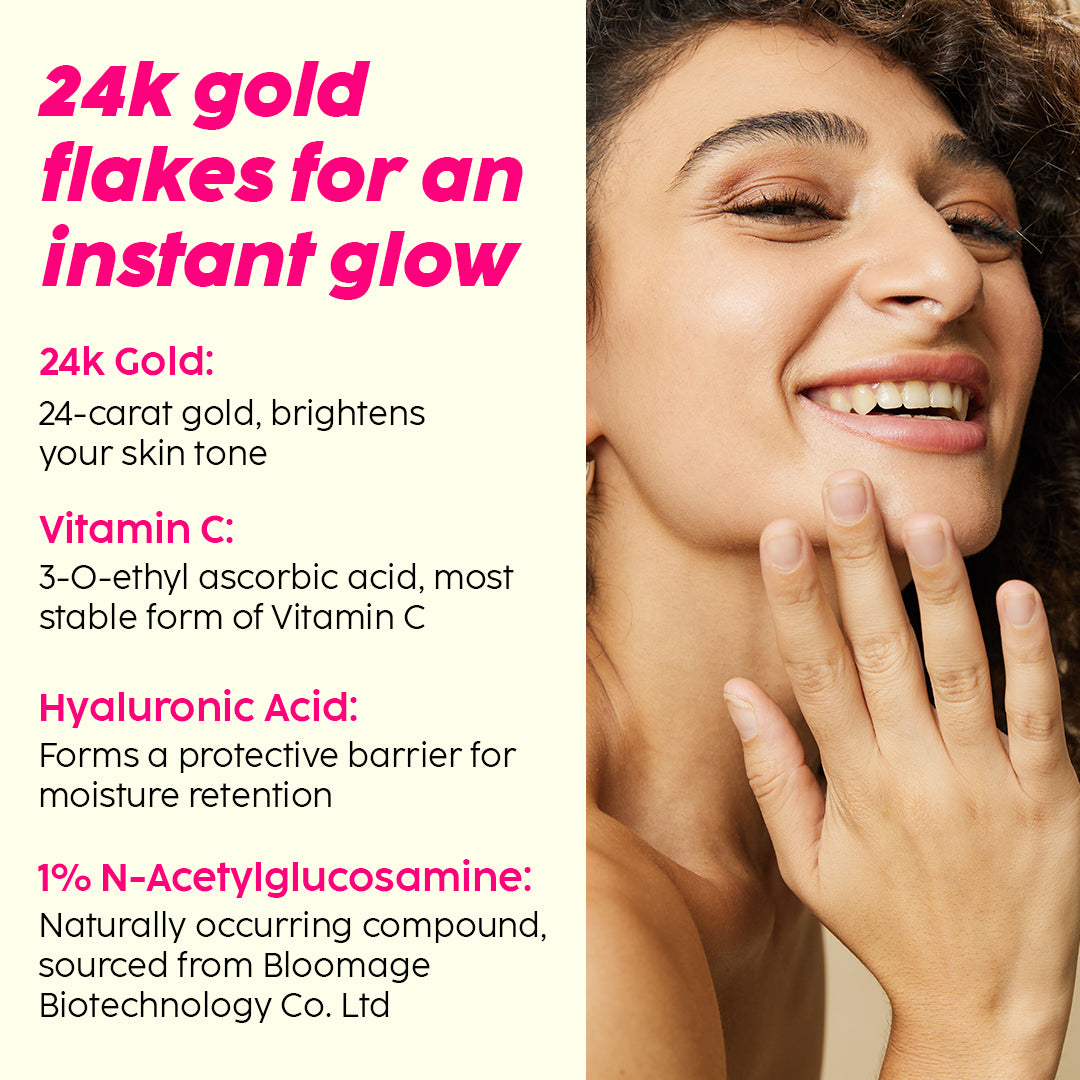 Guava 24k Gold Face Serum | Instant Glow | 2-in-1 Serum & Primer