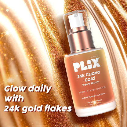 Guava 24k Gold Face Serum | Instant Glow | 2-in-1 Serum & Primer
