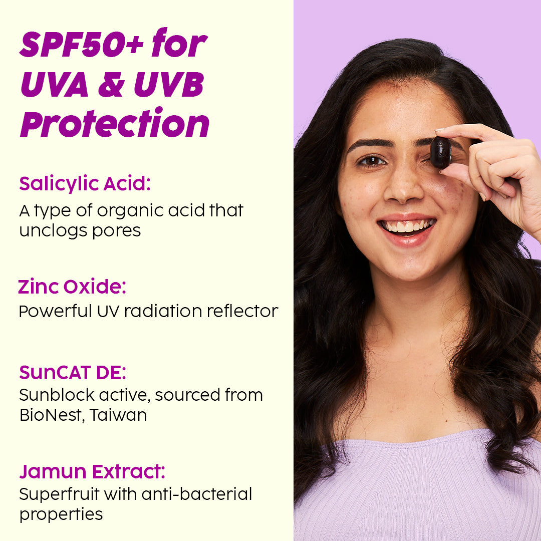 Jamun Mattifying Lightweight Sunscreen With SPA50+ PA+++