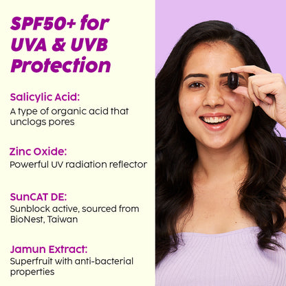 Jamun Mattifying Lightweight Sunscreen With SPA50+ PA+++