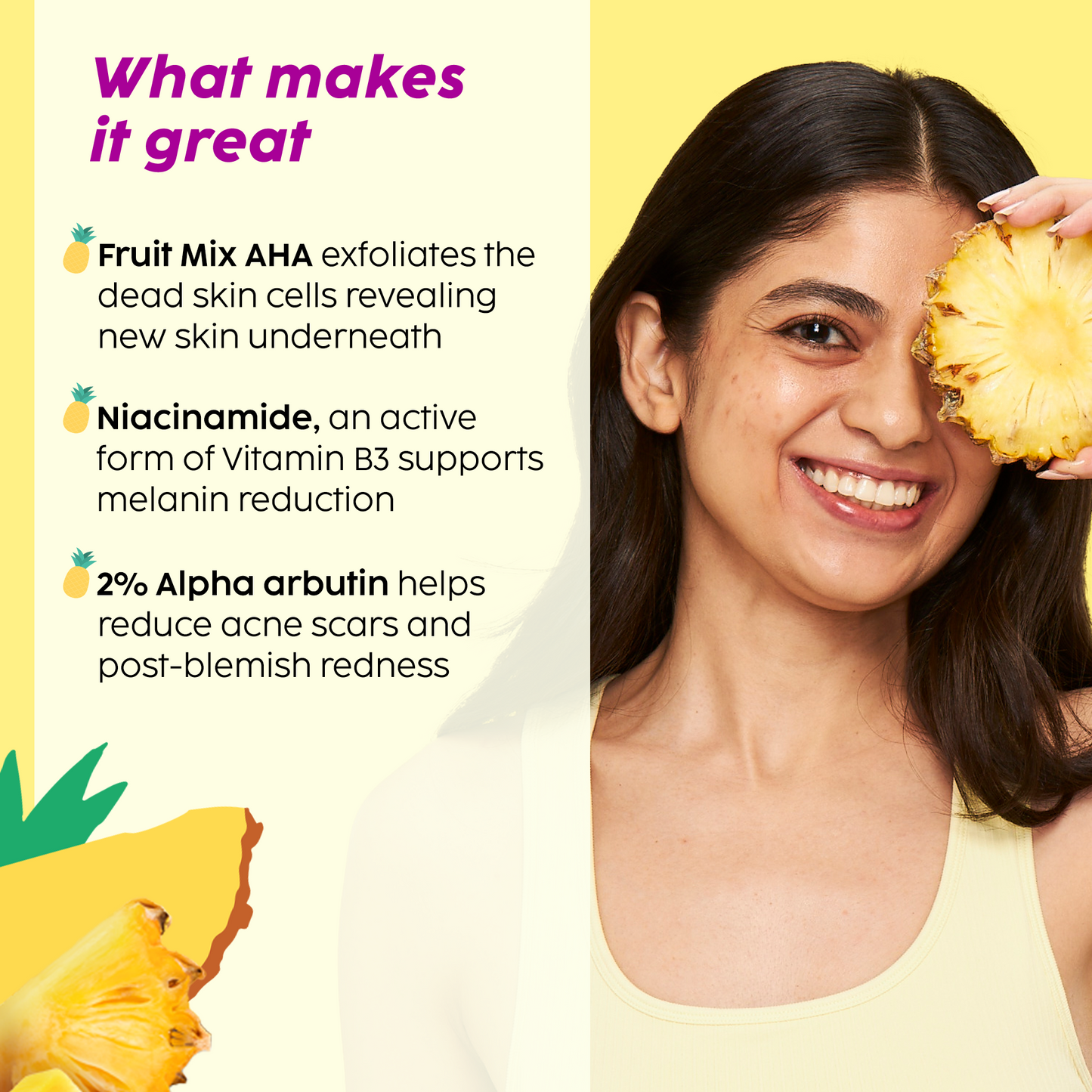 Pineapple Depigmentation Regime with Cleanser, Toner, Serum & Moisturizer