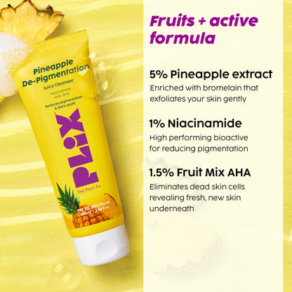 Pineapple De-Pigmentation Face Wash, Serum & Moisturizer Combo