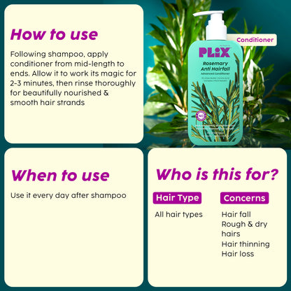 Rosemary Anti Hairfall Shampoo & Conditioner- Combo