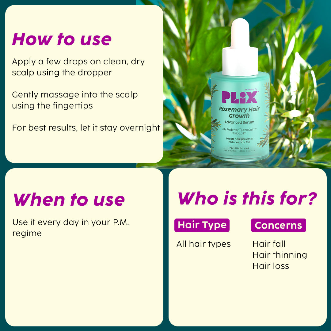 Rosemary Advanced Hair Growth Serum with 3% Redensyl