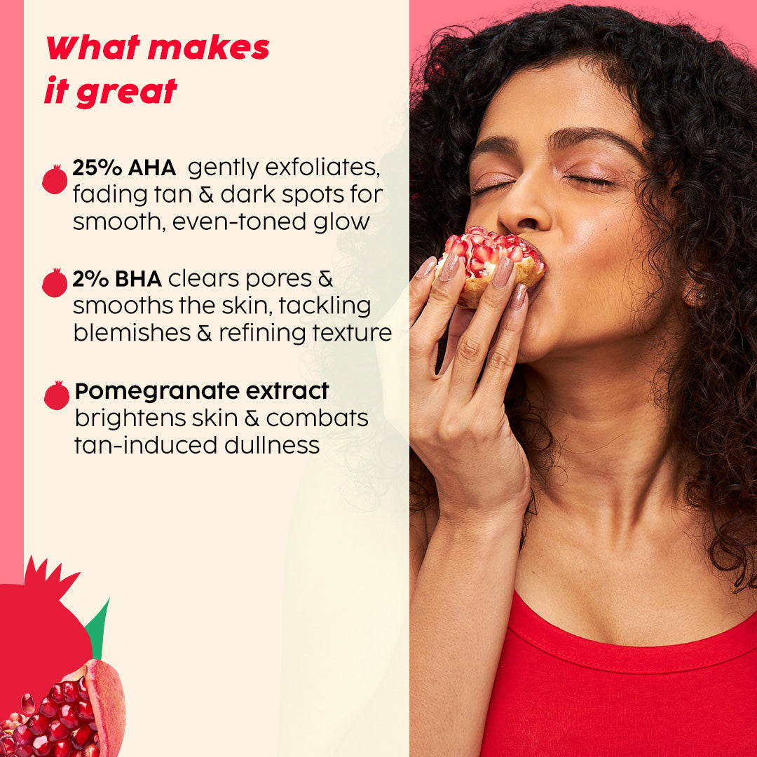 Pomegranate Peeling Potion for Smooth, Tan-Free Glowing Skin
