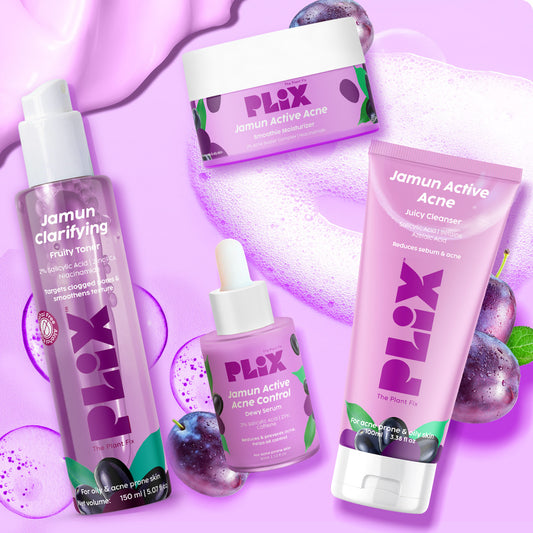Jamun Active Acne Regime with Cleanser, Serum, Toner & Moisturizer