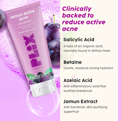 Jamun Active Acne Regime with Cleanser & Serum - Combo