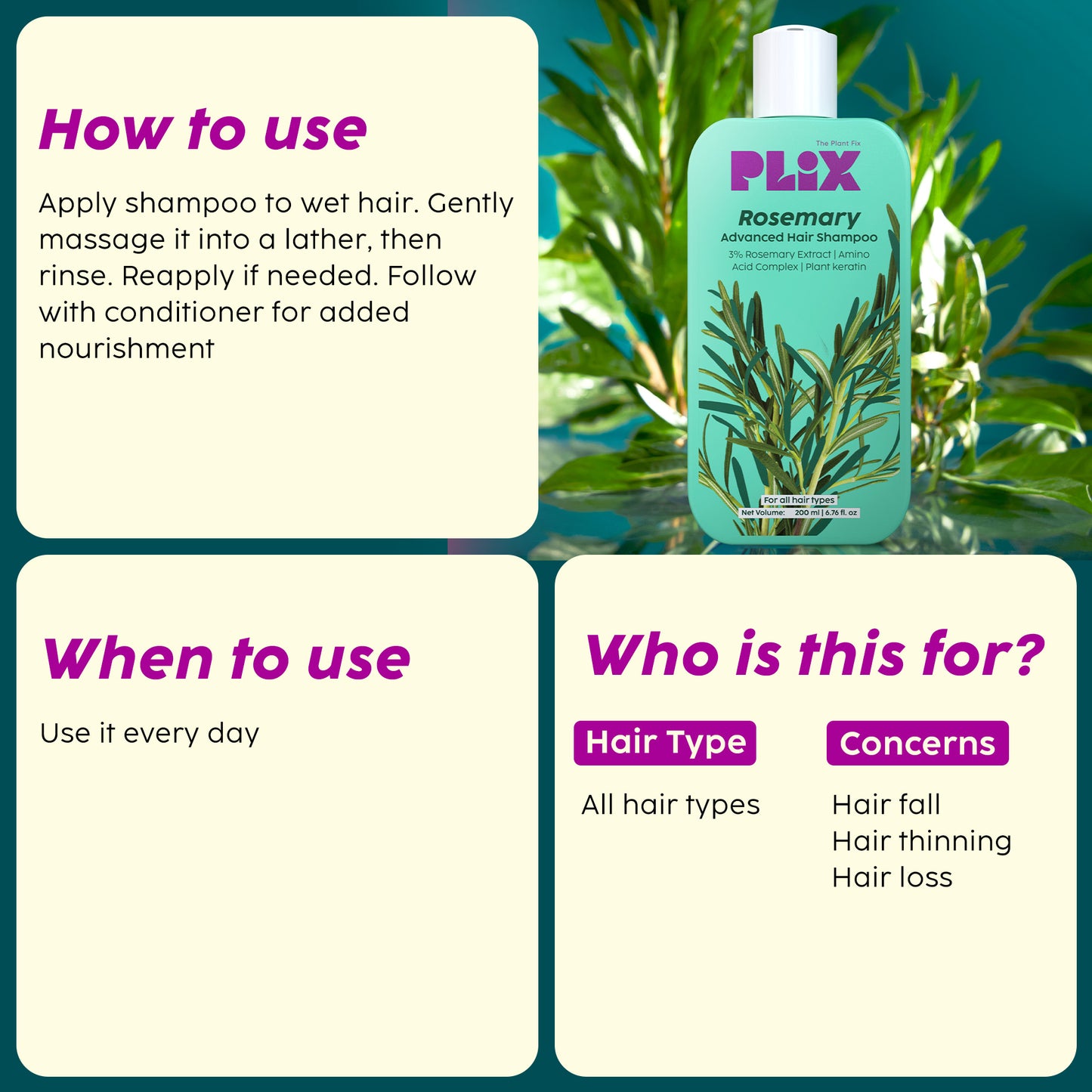 Rosemary Anti Hairfall Conditioner with 3% Shea Butter