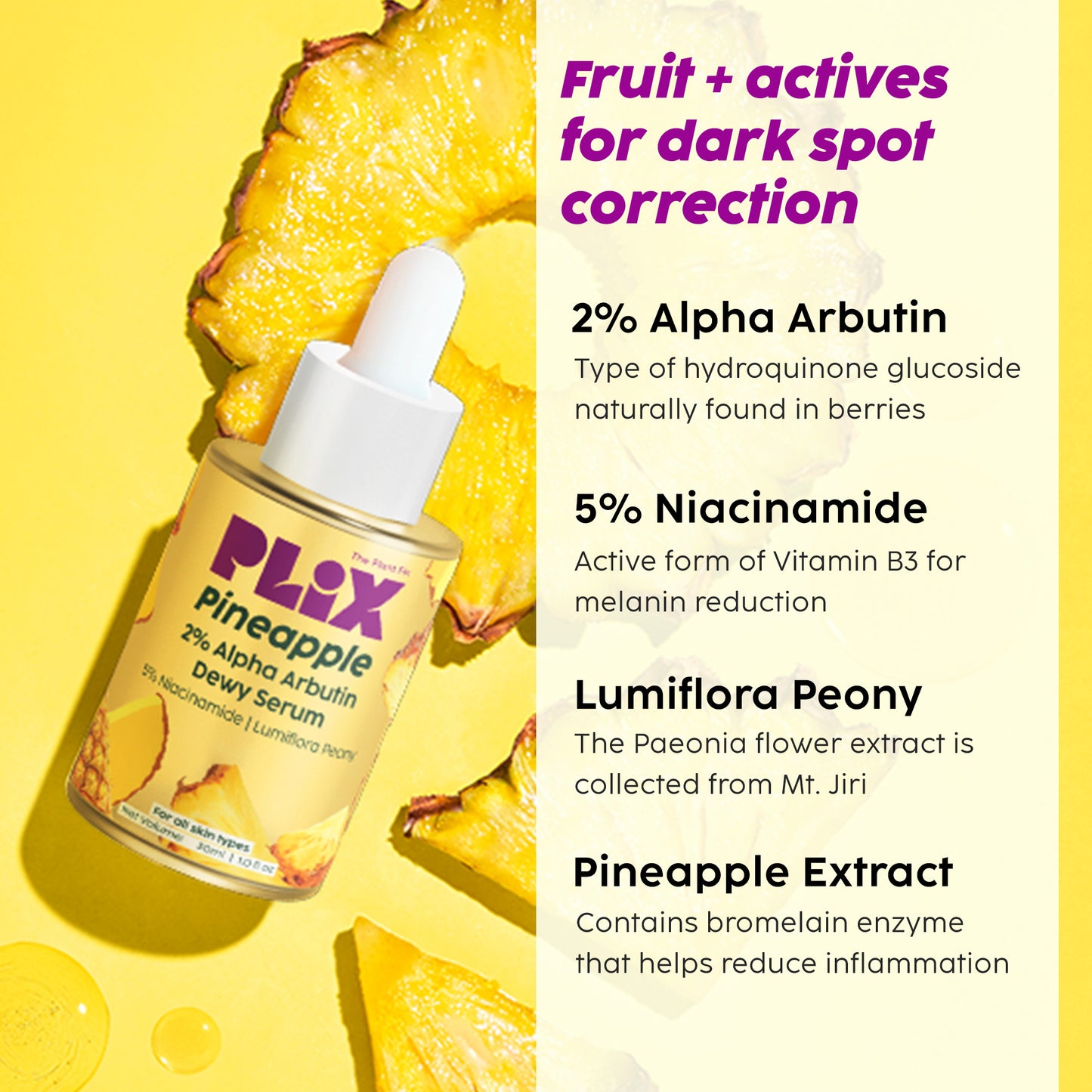 Pineapple Depigmentation Regime with Cleanser, Toner, Serum & Moisturizer