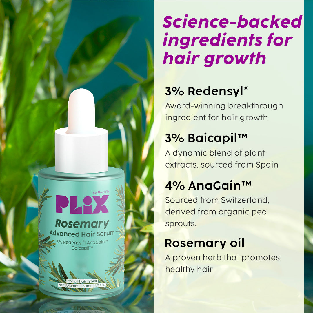 Rosemary Advanced Hair Growth Serum with 3% Redensyl