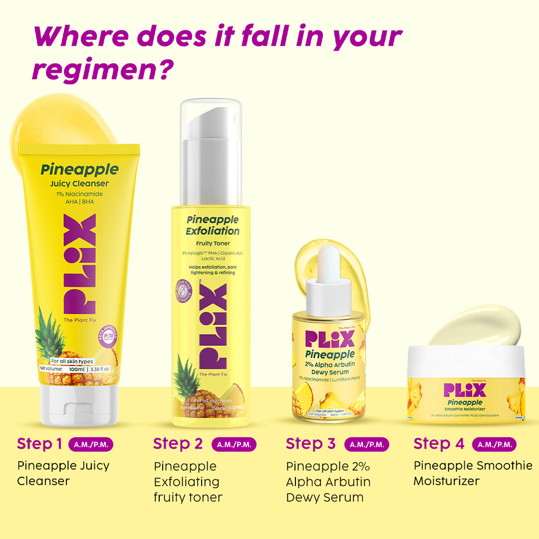 Pineapple Depigmentation Regime with Cleanser, Toner, Serum & Moisturizer